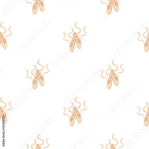 Pointe Shoes icon in cartoon style isolated on white background. Theater pattern stock vector illustration