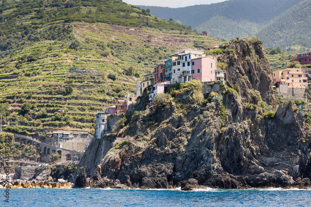 The village of Manarola of the Cinque Terre