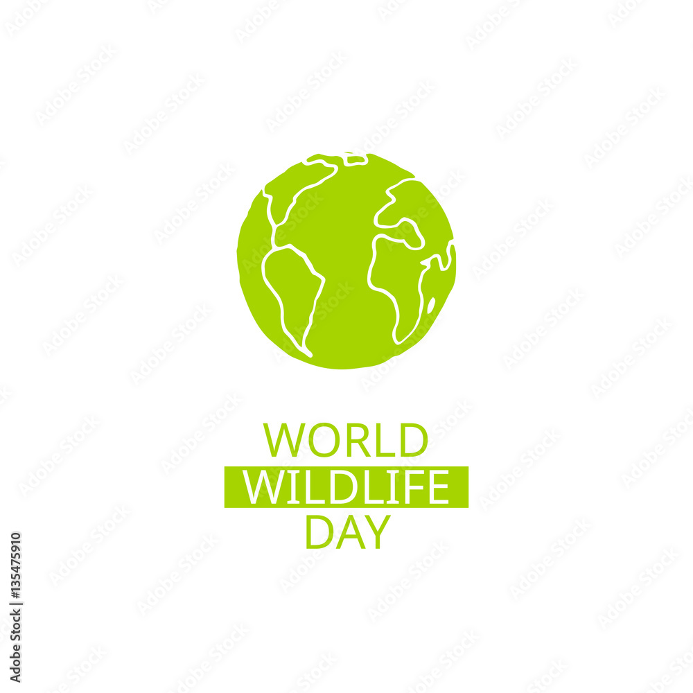World Wildlife Day. Vector design element. Suitable for souvenir magnet, sticker, poster, banner World Wildlife Day. Vector design element. Suitable for souvenir magnet, sticker, poster, banner