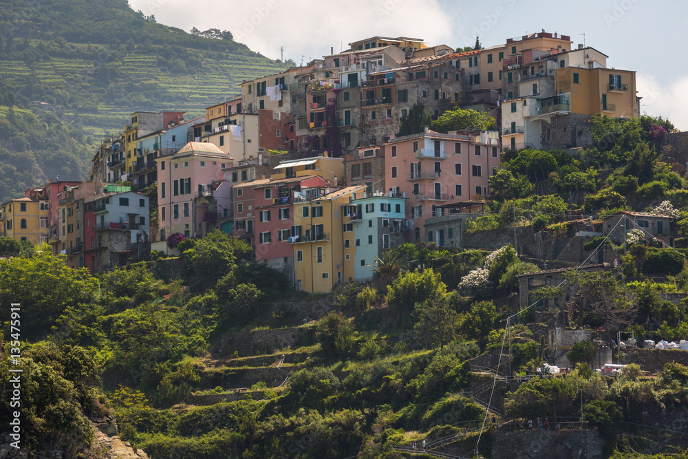 The village of Corniglia of the Cinque Terre