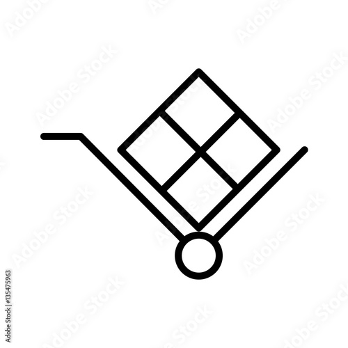 handcart vector icon