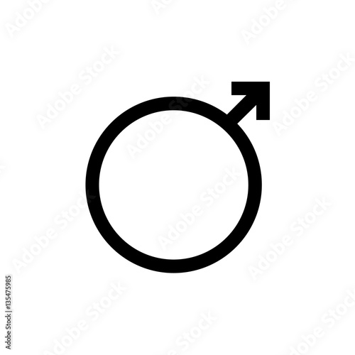 Gender symbol icons. Vector Illustration.