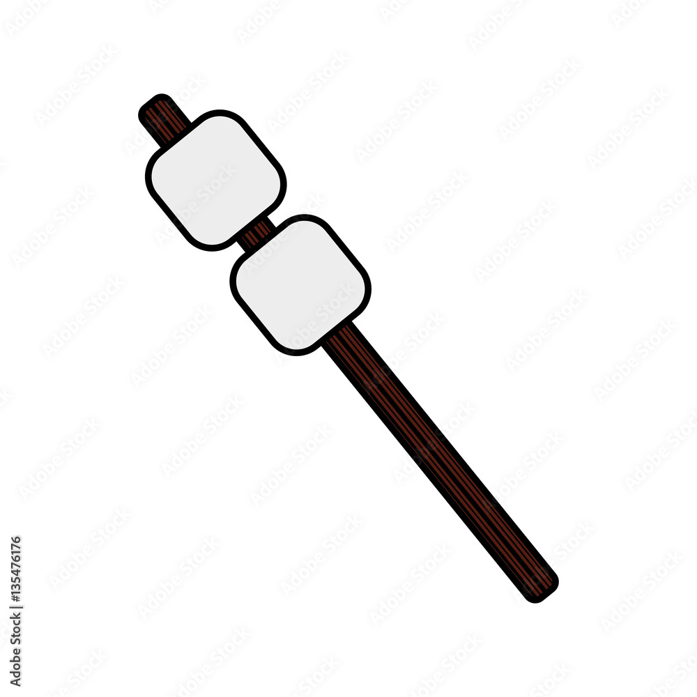 Camping marshmallows isolated icon vector illustration design