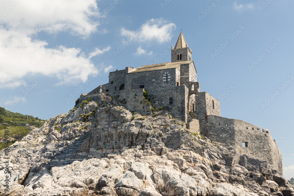 The Gothic Church of St. Peter, in Portovenere Italy