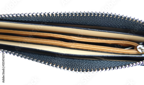 open woman wallet isolated