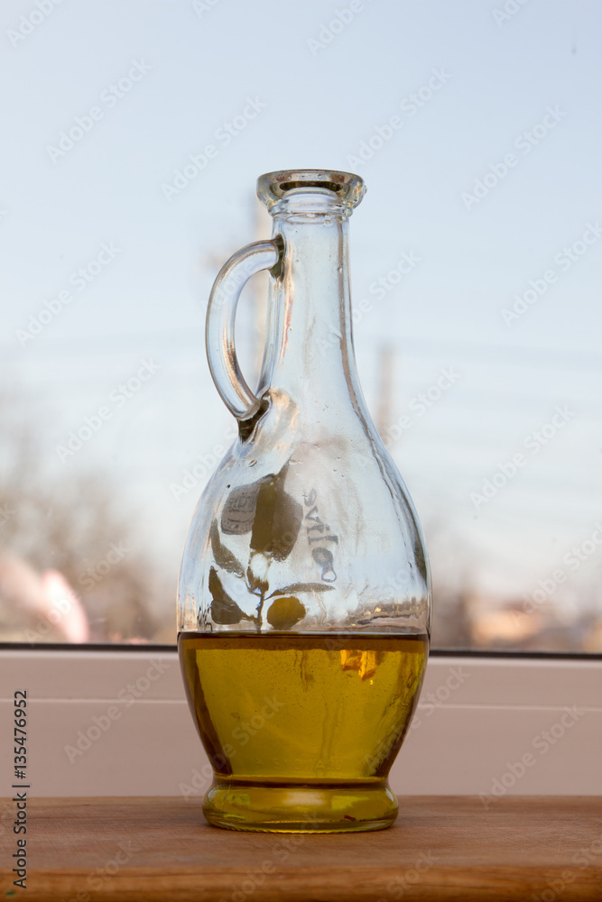 Olive oil in a beautiful bottle