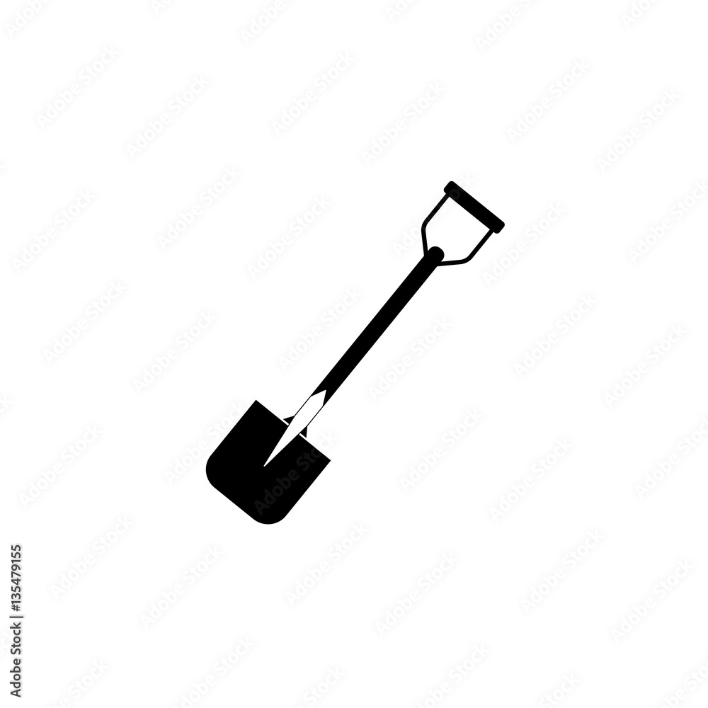 Shovel solid icon, build & repair elements, construction tool, a filled pattern on a white background, eps 10. Shovel solid icon, build & repair elements, construction tool, a filled pattern on a white background, eps 10.