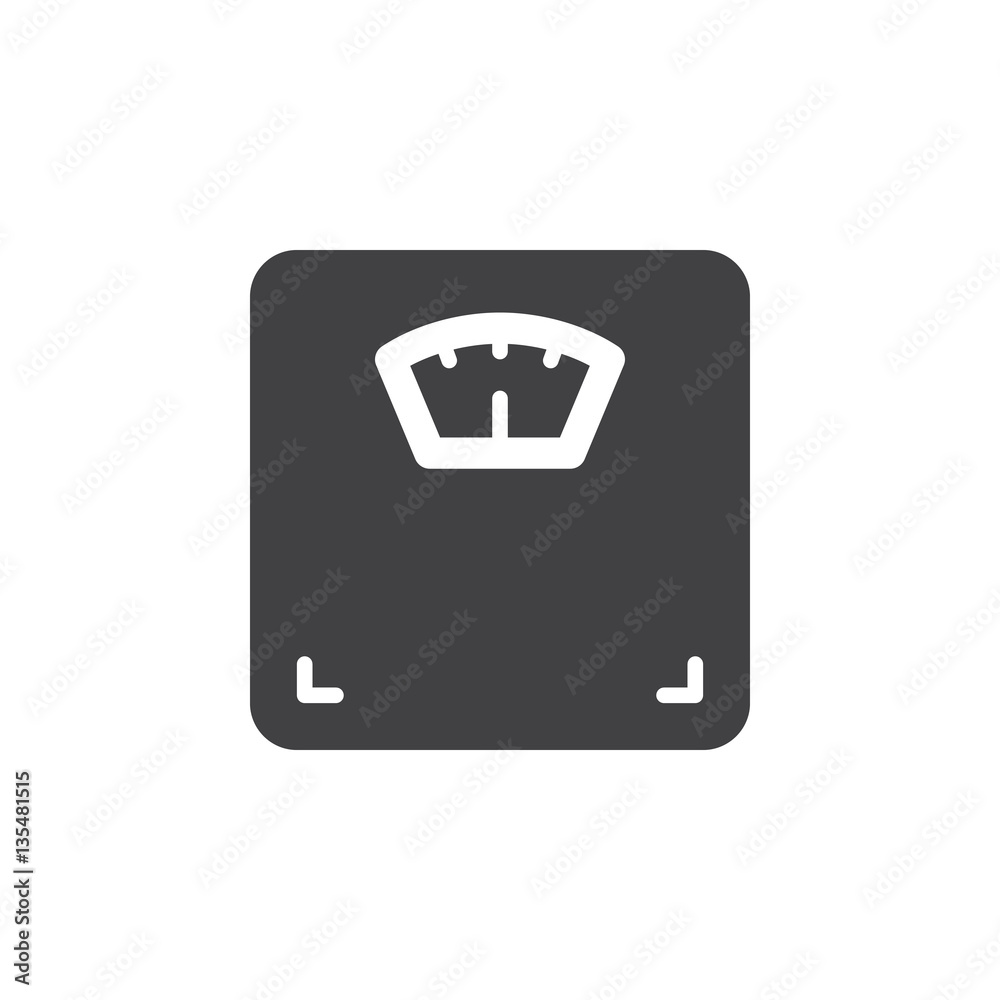 Body weight scale icon vector, filled flat sign, solid pictogram