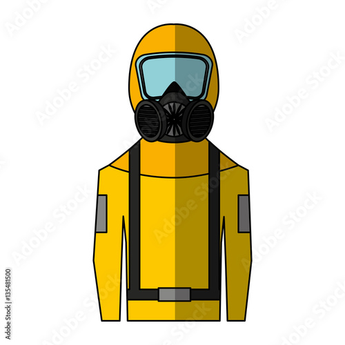 worker avatar with safety suit vector illustration design