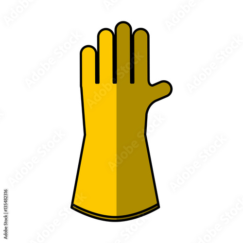 glove safety isolated icon vector illustration design