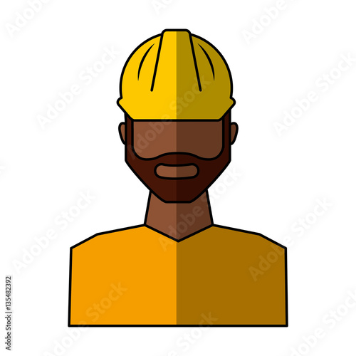 worker avatar with safety suit vector illustration design