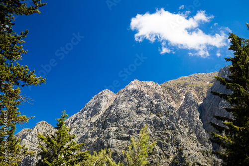 Mountains landscape, Samaria Gorge in Crete Greece