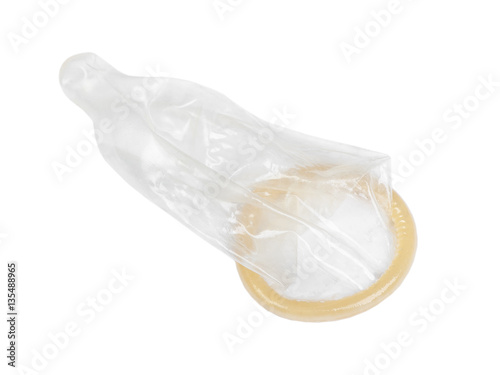 Used condom isolated