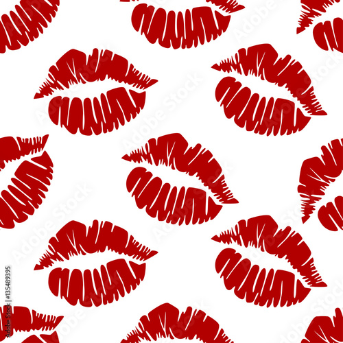 Pattern with colorful lips.Seamless vector valentines print.Textile texture for valentine's day
