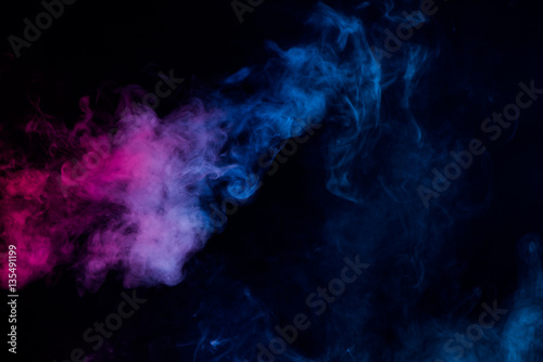 colorful smoke on black background