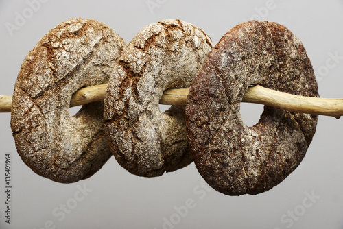 Naklejka three finnish round rye bread