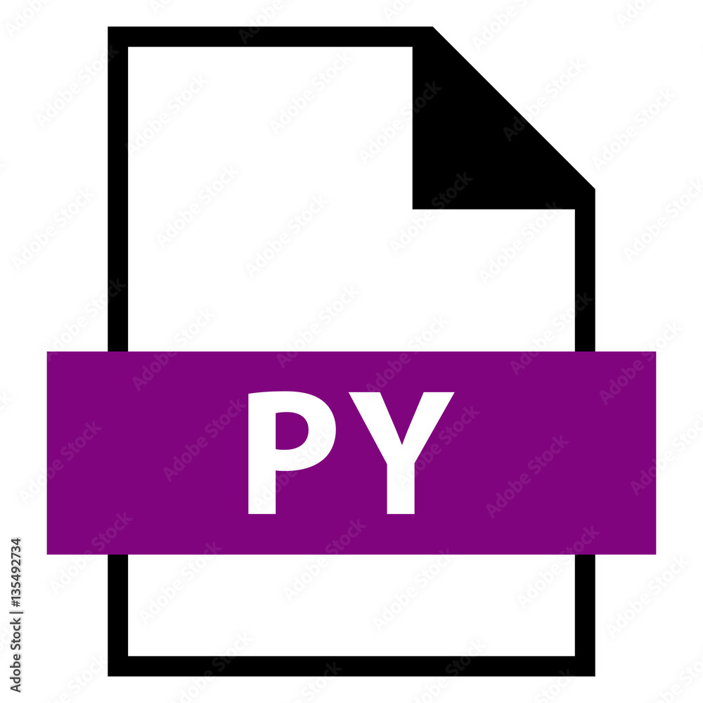 File Name Extension PY Type Stock Vector Adobe Stock