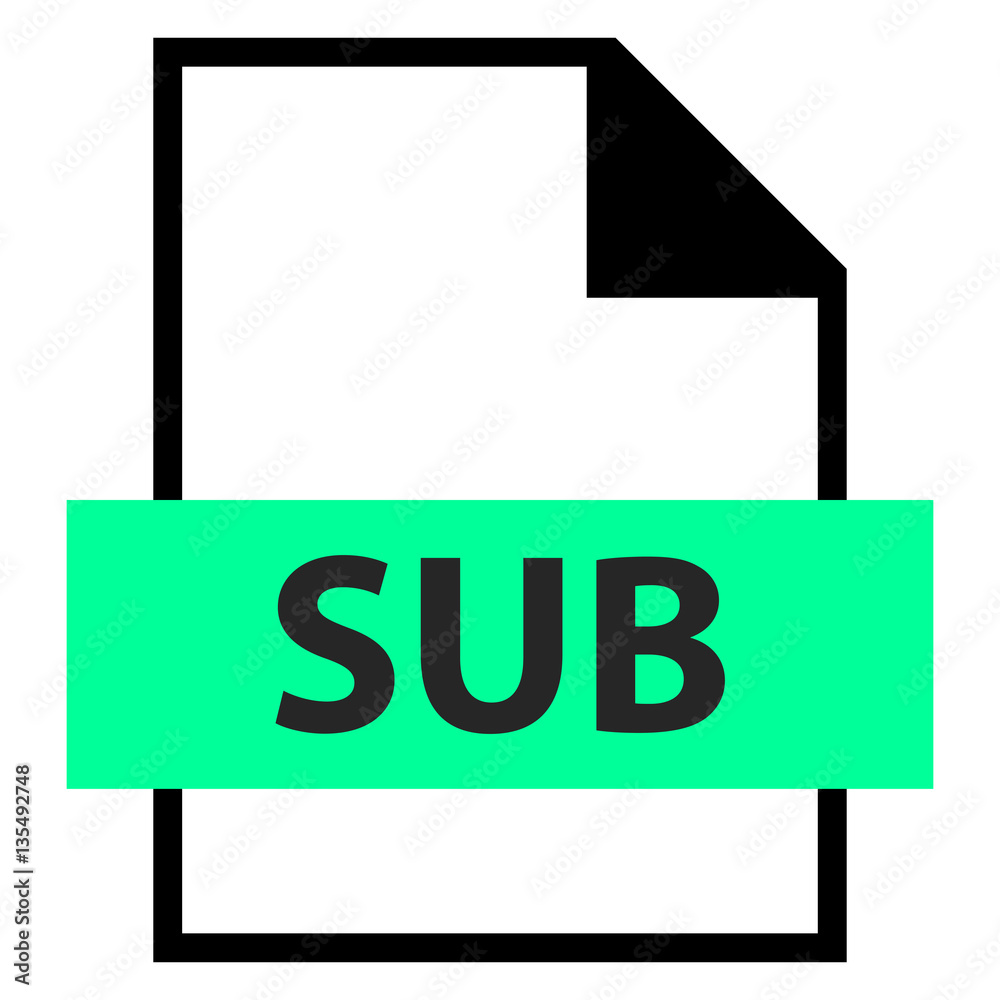 Obraz premium File Name Extension SUB Type
