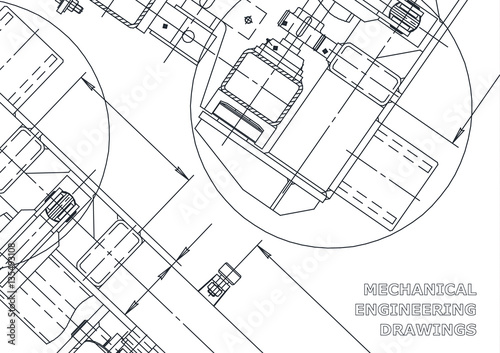 Mechanical Engineering drawing. Blueprints