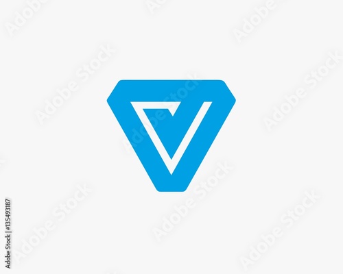 Free Download Letter V logo  design abstract  ,logo icon design template. - GFXLoad