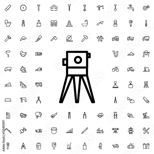 theodolite icon illustration