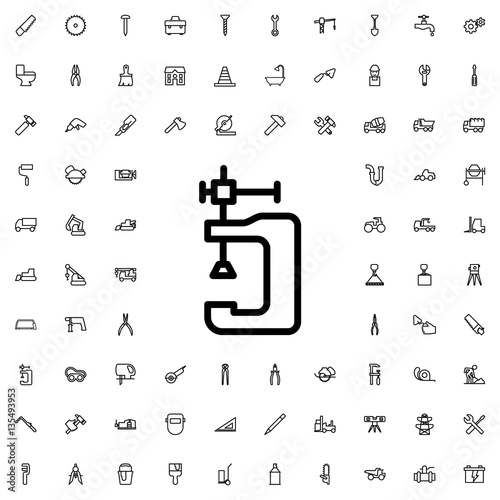 vice clamp icon illustration