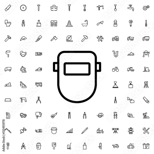 welder mask icon illustration