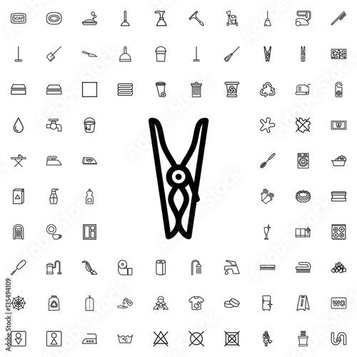 cloth pin icon illustration