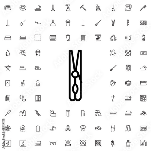 cloth pin icon illustration