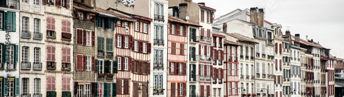 typical Bayonne facades in the South West of France