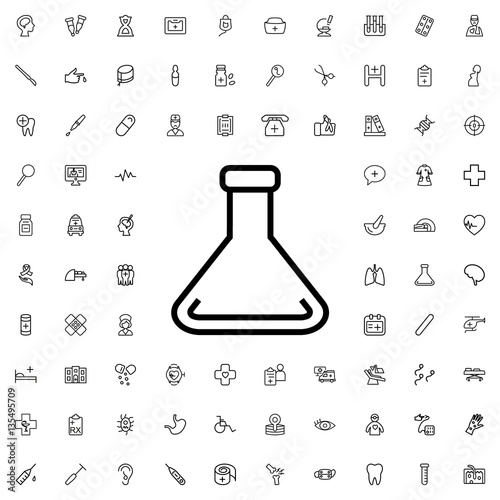 test tube icon illustration