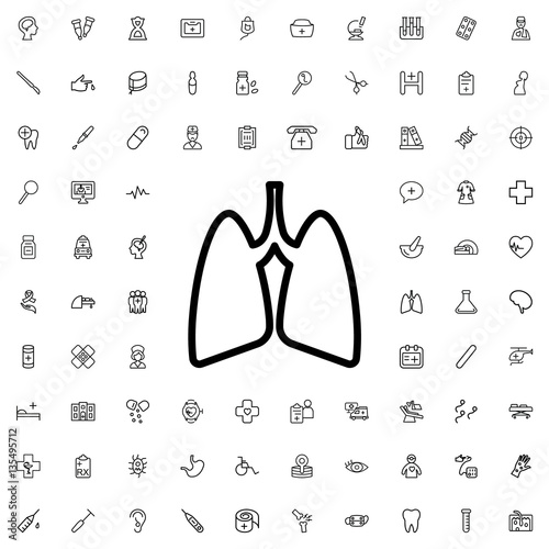 lungs icon illustration