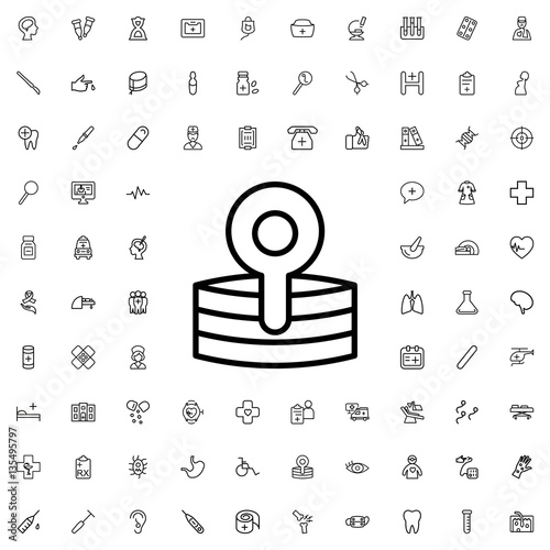 medical reflector icon illustration