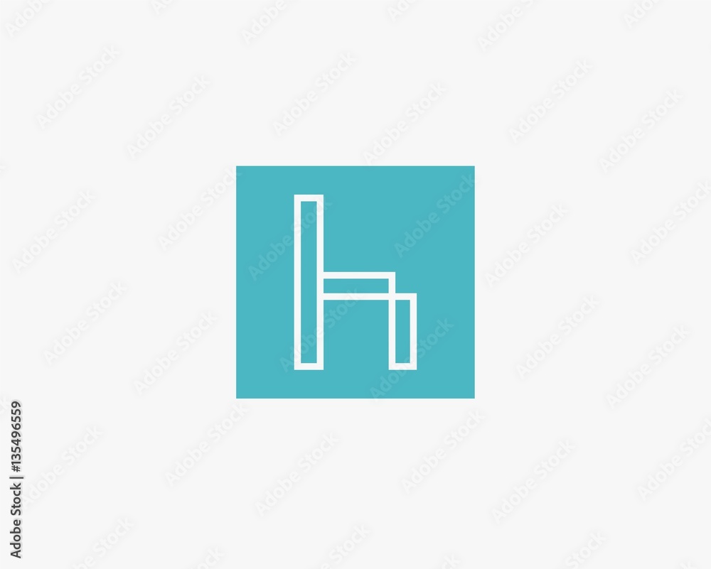 Letter H icon alphabet symbol. Letter H logo icon design vector sign. 