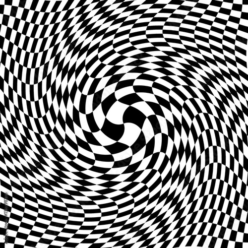 Chessboard background swirl