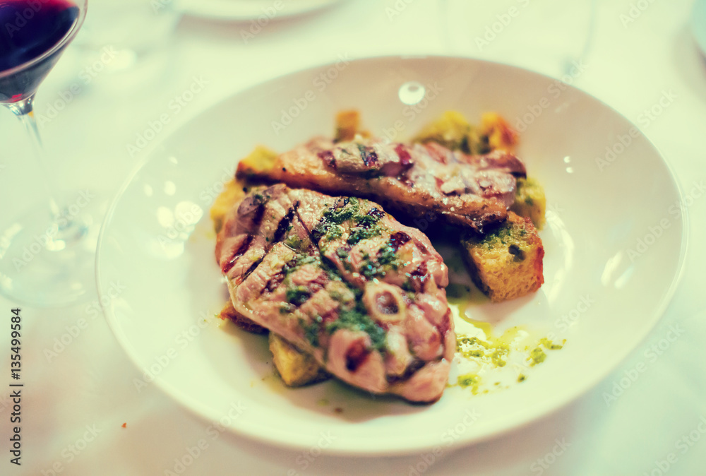 fried lamb leg Stock Photo Adobe Stock