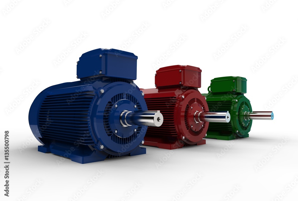 3d illustration of electric motor 3d illustration of electric motor