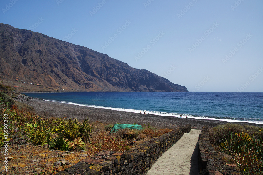 Roque de Bonanza beach on El Hierro, Canary island, Spain Roque de Bonanza beach on El Hierro, Canary island, Spain
