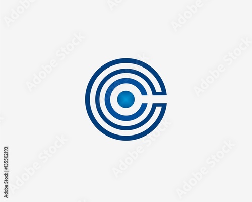 Abstract c letter logo template vector icon design.