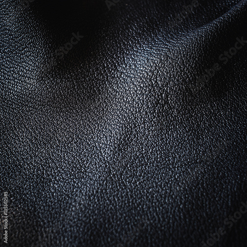 Natural black leather texture