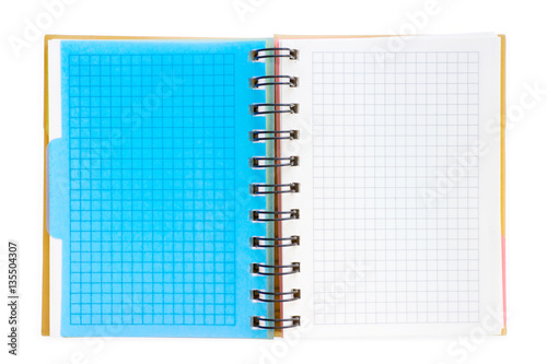 Open squared notebook with ...