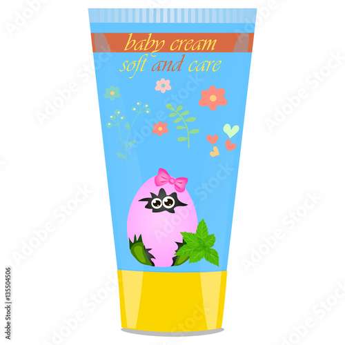 Baby cream tube with kids design