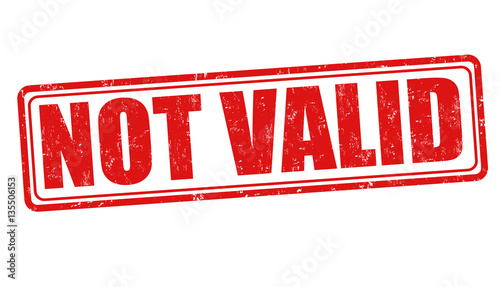Not valid sign or stamp