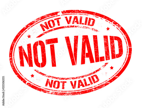 Not valid sign or stamp