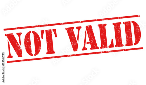 Not valid sign or stamp