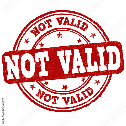 Not valid sign or stamp