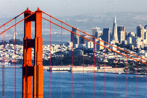 San Francisco z mostem Golden Gate