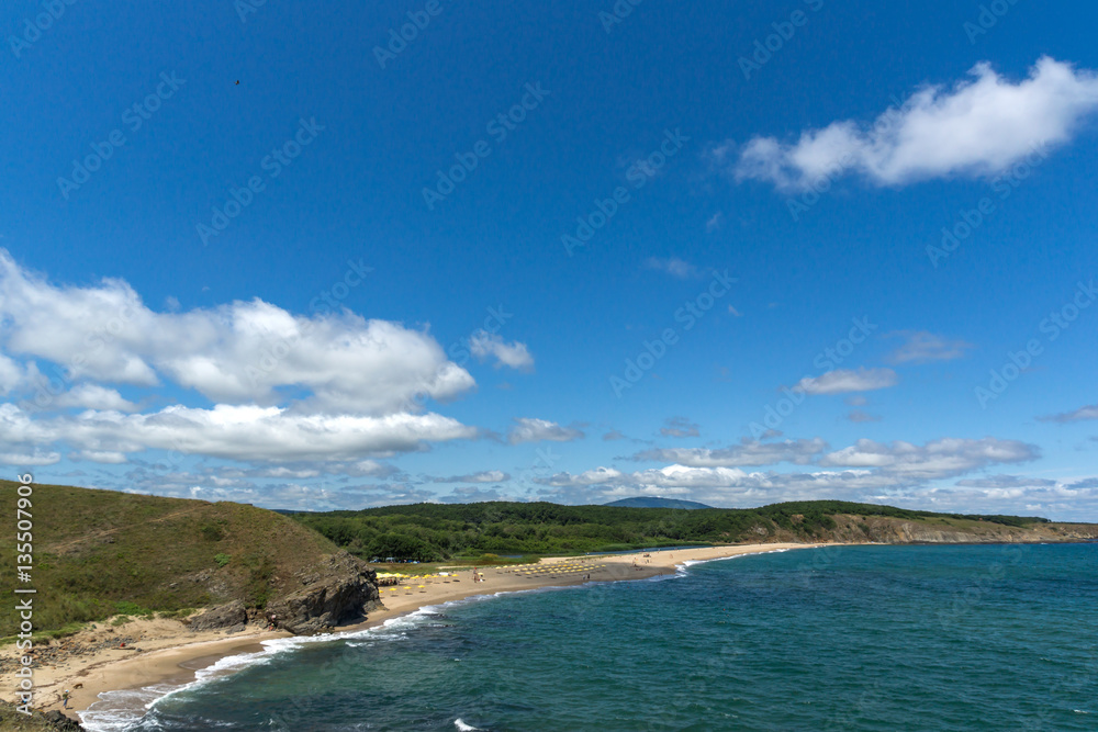 A beach at the mouth of the Veleka River, Sinemorets village, Burgas Region, Bulgaria A beach at the mouth of the Veleka River, Sinemorets village, Burgas Region, Bulgaria