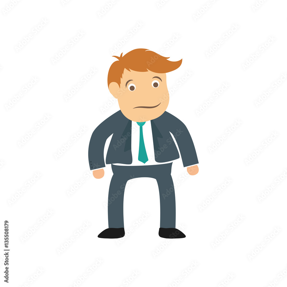 Successful businessman cartoon icon vector illustration graphic design