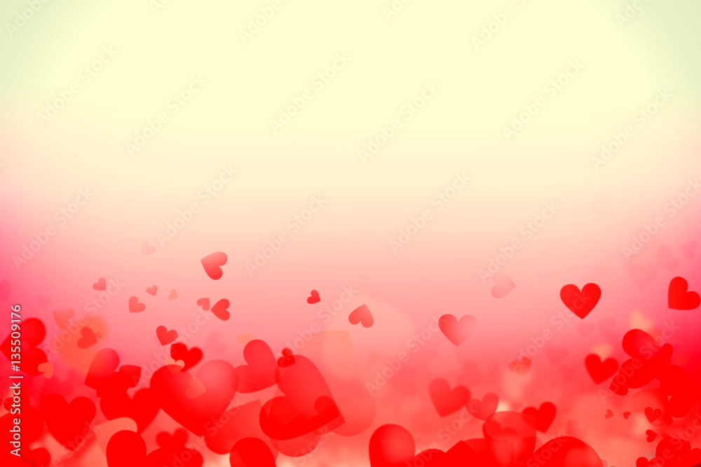Red Harts Abstract Love Background - St Valentines